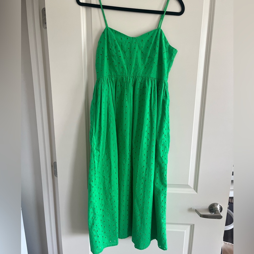 Target’s A New Day green midi eyelet dress! Size small, NWT